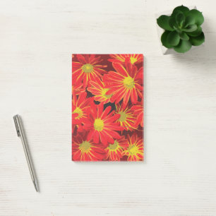 Rote und gelbe Blumen 1 Post-it Klebezettel