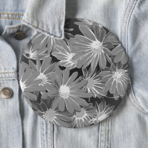 Rote und gelbe Blumen 2 Button