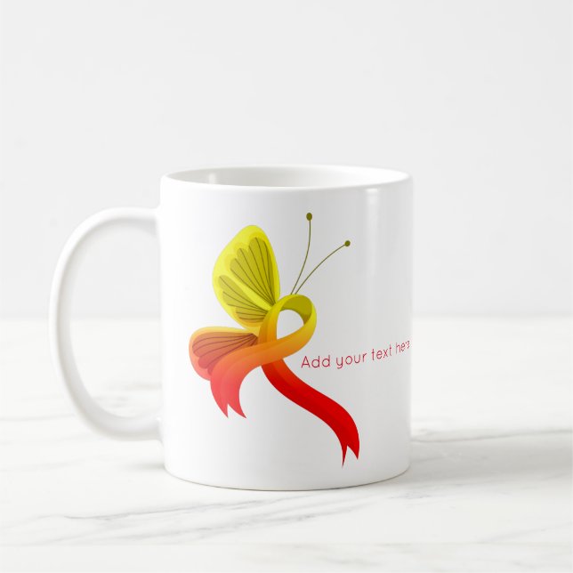 Rote und gelbe Butterfly Butterfly Kaffeetasse (Links)