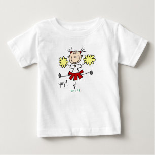 Rote und gelbe Cheerleader-T-Shirts und Geschenke Baby T-shirt
