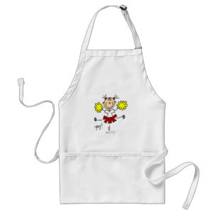 Rote und gelbe Cheerleader-T-Shirts und Geschenke Schürze