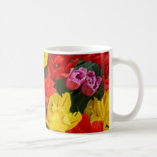 Rote und gelbe Frühlingtulis Tasse