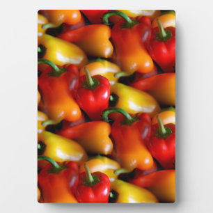 Rote und gelbe Paprika Fotoplatte