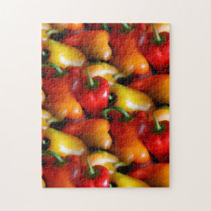 Rote und gelbe Paprikaschoten Puzzle