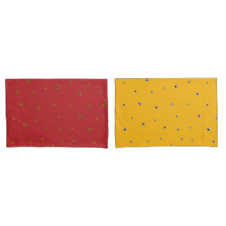 Rote und gelbe Pillowcases Kissenbezug