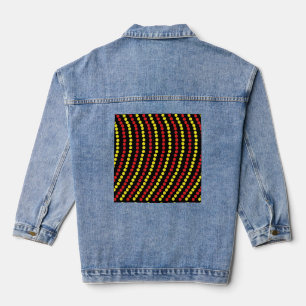 Rote und gelbe Punkte cool Jeansjacke