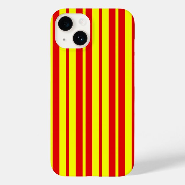 Rote und gelbe Streifen Case-Mate iPhone Hülle (Rückseite)