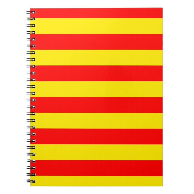 Rote und gelbe Streifen Notizblock (Vorderseite)