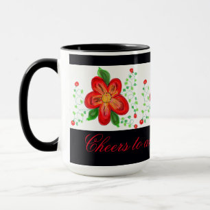 Rote und gelbe Tasse
