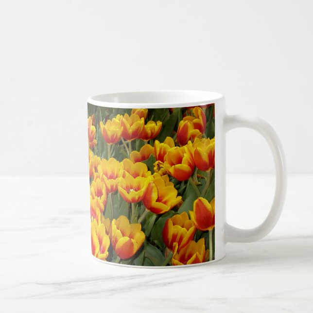 Rote und gelbe Tulpen Kaffeetasse (Rechts)