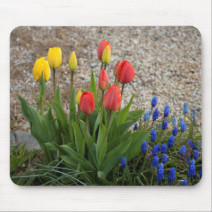 Rote und gelbe Tulpen Mousepad