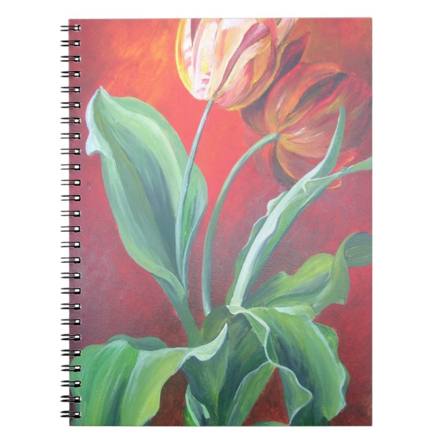 Rote und gelbe Tulpen Notizblock (Vorderseite)