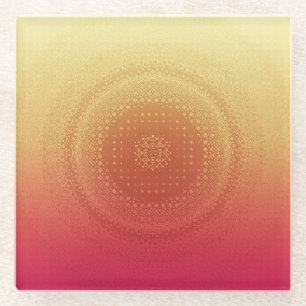 Rote und gelbe Untersetzer