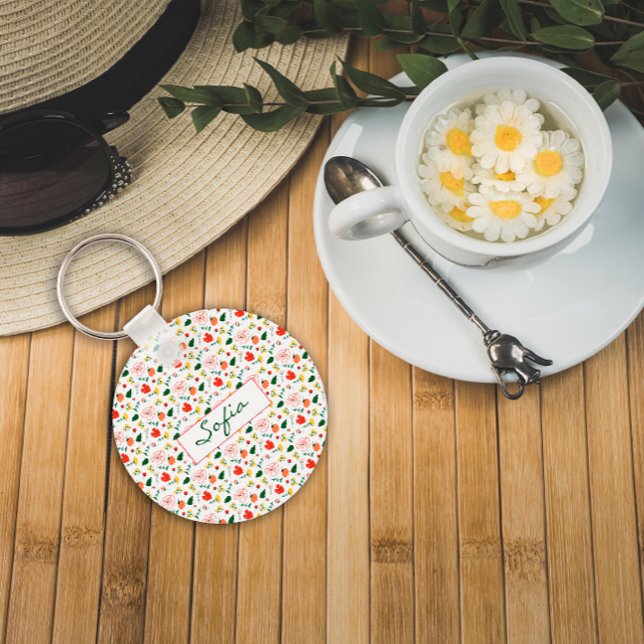 Rote und gelbe Wildblumen Schlüsselanhänger (Von Creator hochgeladen)