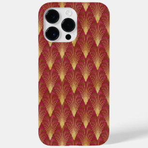 ROTE UND GOLD ART DECO-MUSTER Case-Mate iPhone 14 PRO MAX HÜLLE