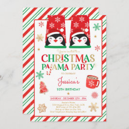 Rote und goldene Weihnachtsfeier Einladung