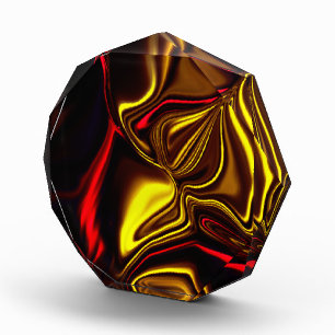 Rote und goldgelbe Linien auf dunklem Hintergrund Fotoblock