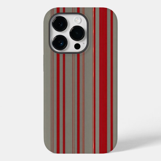 rote und graue Linien Case-Mate iPhone Hülle (Rückseite)