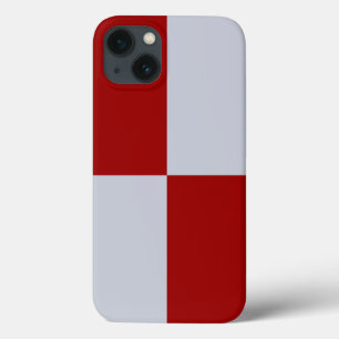Rote und graue Rechtecke iPhone 13 Hülle