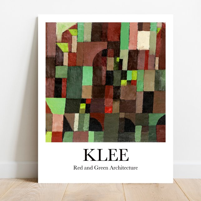Rote und grüne Architektur von Paul Klee Poster (Bold & Playful: Klee's "Red & Green Architecture." Own this iconic artwork! Museum-quality poster)