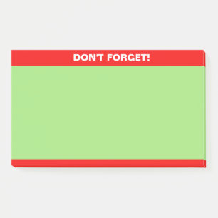 Rote und grüne bearbeitbare Kalligrafie Post-it Klebezettel