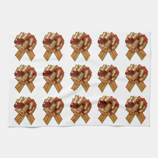 Rote und grüne Bogen Küchentücher (Horizontal)