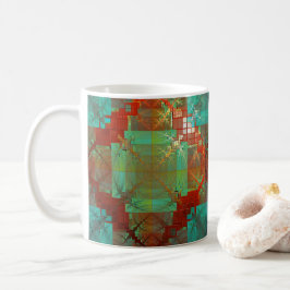 Rote und grüne Chromatische Fusion-Tasse Kaffeetasse