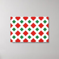 Rote und grüne Diamanten auf Weiß