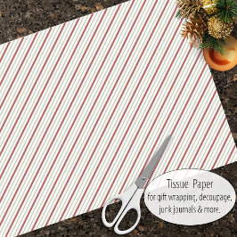 Rote und grüne Doppelstreifen in den Ferienfarben Seidenpapier