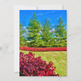 Rote und grüne Ferienkarte Feiertagskarte