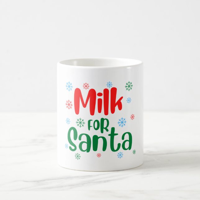 Rote und grüne festliche Milch für die Santa Tasse (Mittel)