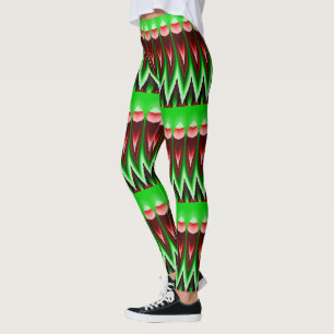 Rote und grüne Flammen Leggings