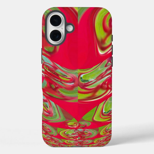 Rote und grüne Flora Case-Mate iPhone Hülle (Rückseite)