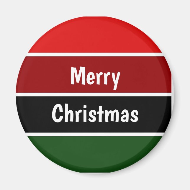 Rote und grüne frohe Weihnachtsgolfbälle Magnet (Vorne)