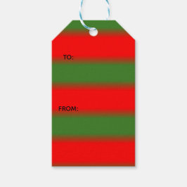 Rote und grüne klassische Weihnachtsgeschenkanhäng Geschenkanhänger