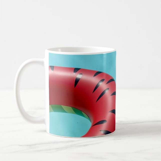 Rote und grüne Lifebuodie am Pool Kaffeetasse (Links)