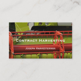 Rote und grüne Mähdreschernahaufnahme Visitenkarte