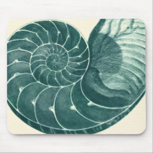 Rote und grüne Meeresmuschel-Kunst Mousepad