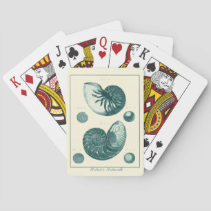 Rote und grüne Meeresmuschel-Kunst Spielkarten