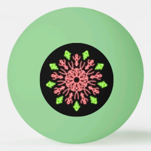 Rote und grüne Neonerde Blume Tischtennisball