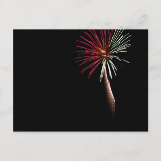 Rote und grüne Palm Postkarte