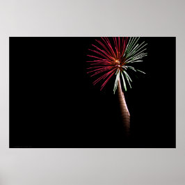 Rote und grüne Palme Poster