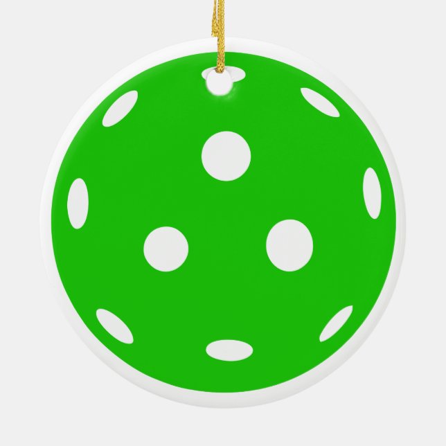 Rote und grüne Pickleballs Weihnachten Keramik Ornament (Hinten)