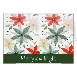 Rote und grüne Poinsettia Weihnachten