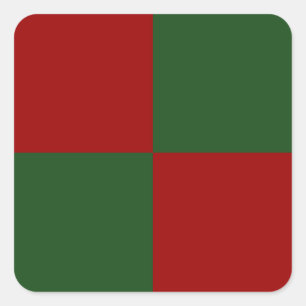 Rote und grüne Rechtecke Quadratischer Aufkleber