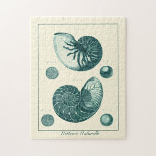 Rote und grüne Seashell-Kunst Puzzle