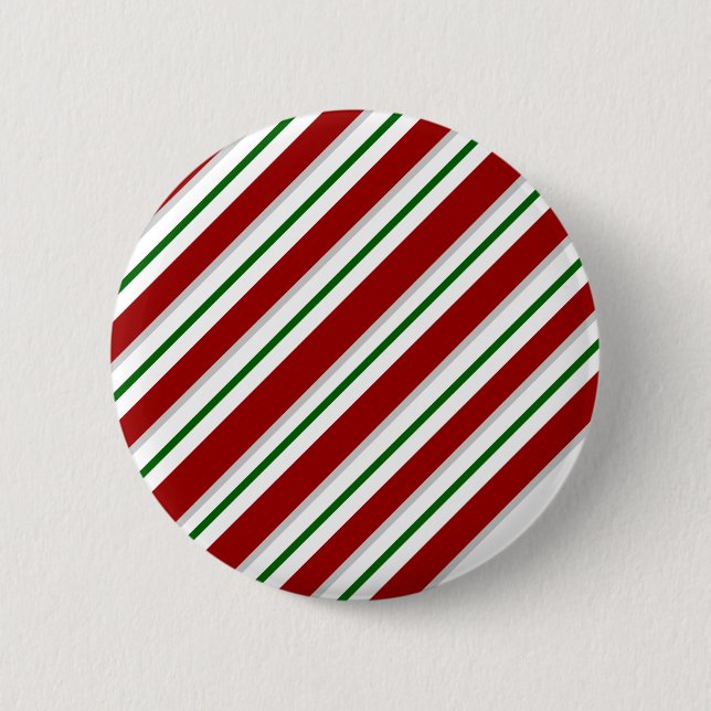 Rote und grüne Streifen Button (Vorderseite)