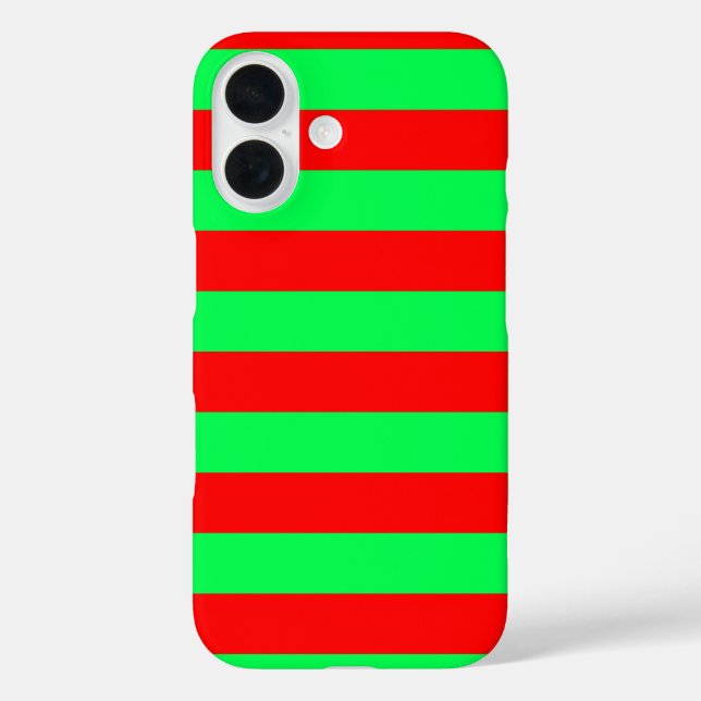 Rote und grüne Streifen Case-Mate iPhone Hülle (Rückseite)