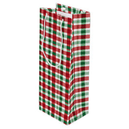 Rote und grüne Streifen Geschenktüte Für Weinflaschen