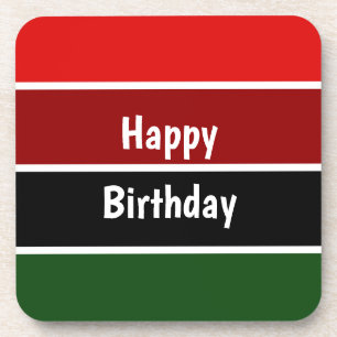 Rote und grüne Streifen Getränkeuntersetzer
